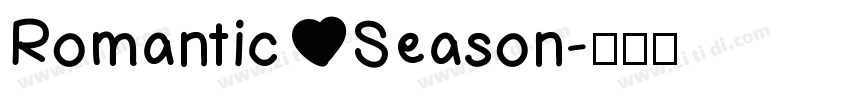 Romantic Season字体转换